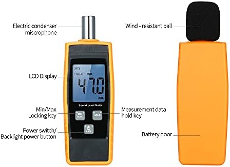 Twdyc LCD Digital Sound Define Meter DB Meters 30-130DBA כלי מדידת נפח רעש