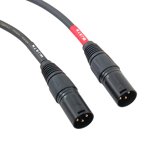 WJSTN RCA לכבל XLR, XLR זכר לכבל זכר RCA, RCA זכר ל- XLR כבל שמע זכר Hifi, 4N OFC 20AWG זוג מעוות