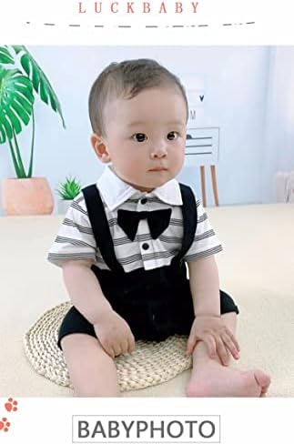 חליפות ג'נטלמן לתינוק, תלבושת תלבושת טוקסידו פורמלית של טוקסידו, מתלה קשת רומפר בן יומו, בגדי חתונה