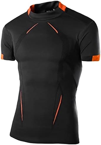 חולצות אימון XXBR לגברים, לחות מתפתלת מהירה ביבשה פעילה אתלטים ביצועים ביצועים חולצות טירט