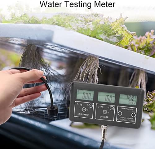 מד בדיקת מים, pH ORP EC TDS CF בדיקת איכות מים צג עם תאורה אחורית עם תאורה אחורית LCD לבדיקת טמפרטורת