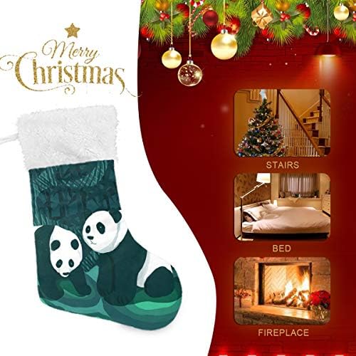 Pimilagu שלוש פנדות גרבי חג המולד 1 חבילה 17.7 , גרביים תלויים לקישוט חג המולד