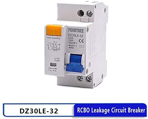 Nunomo DZ30L DPNL 230V 1P+N מפסק זרם שיורי עם מגן דליפה נוכחי וקצר RCBO MCB 6-32A הדפסת לייזר