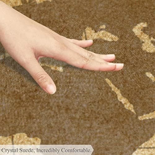 Llnsupply ילדים שטיח 4 רגל שטיחים שטחיים גדולים עגולים לבנות בנות תינוקת - מפת עולם וינטג