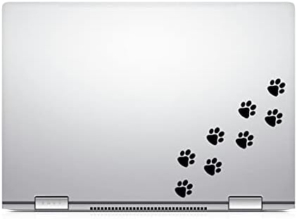 13 יח 'הדפסי כפה שחורים מדבקות ויניל לב עם כלב כפה עמיד למים מדבקת חיות מחמד מחשב נייד חלון קיר מחשב