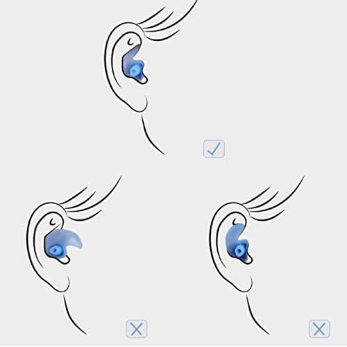 תקעי אוזניים מרפאים סיליקון 3 זוגות כחולים // ילדים לבנים רע רעש מינים שינה של פעוטות/תינוקות קלים