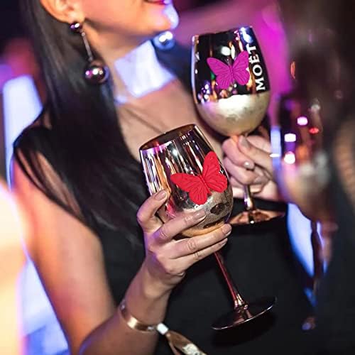 יין זכוכית סמני, 22 יחידות סיליקון קסמי לשתות בקבוק להקת קוקטייל כוסות שיקוי רצועת תג עבור מסיבת
