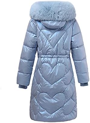 ז'קט נפיחה חמה בחורף עם מכסה המנוע הפרוותי, שרוול ארוך מרופד לנשים מעילים מעילים בצבע אחיד מעילים