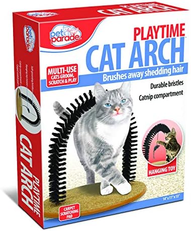 חיות מחמד מצעד עצמי טיפוח למשחק חתול קשת-עוזר למנוע כדורי שיער & מגבר; שולט שפיכה-כולל תליית