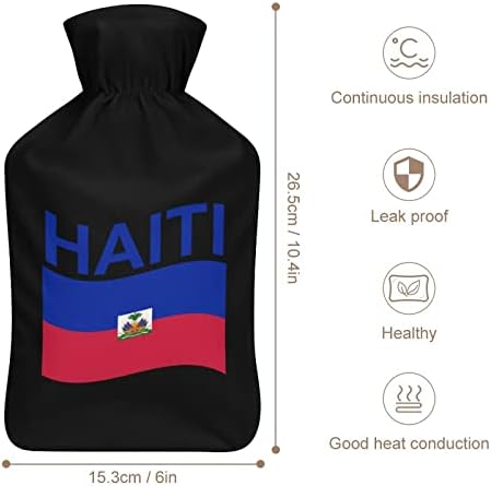 דגל של בקבוק מים חמים בהאיטי עם כיסוי גומי חמוד שקית מים חמים בקבוק מים חמים לספת מיטה