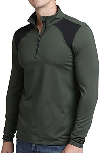 ולפודסי רבעון סוודר רוכסן חולצות שרוול ארוך פעיל לגברים 1/4 סווטשירט רוכסן עם צמר מרופד לגברים