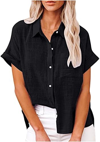 גדול חולצות לנשים חולצות אופנה מוצק כפתור חולצה נשי עם צווארון רופף חולצה חולצות בתוספת גודל