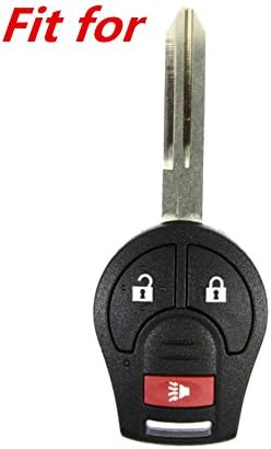 1 סיליקון שחור 3 כפתורים מפתח חכם כיסוי מקרה שרשרת 1 מפתח מחזיק מפתחות מפתח עבור ניסן קוביית ג ' וק 200 2500