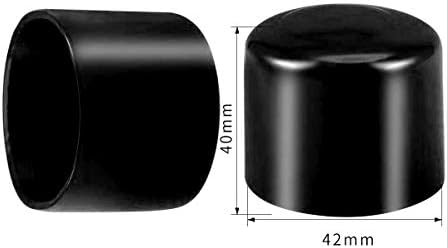 בורג חוט הגנת שרוול גומי עגול צינור בורג כובע כיסוי ידידותית לסביבה שחור 42 ממ מזהה 100 יחידות