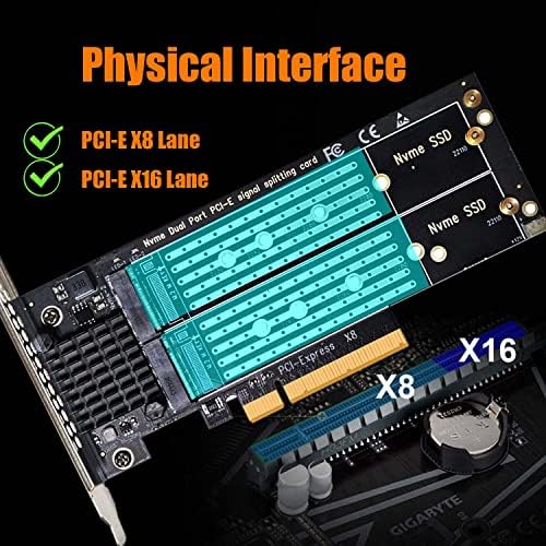 DUAL M.2 PCIE 3.0 מתאם + PCIE 3.0 X16 RISER כבל