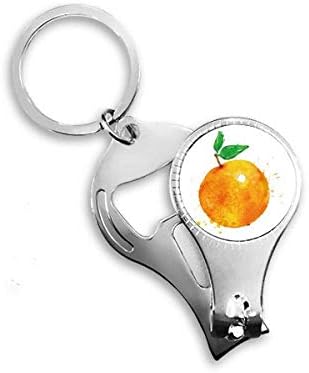 פירות פירות תפוזים צבעי איור דפוס ציפורניים טבעת ניפר טבעת מפתח שרשרת בקבוק פותחן