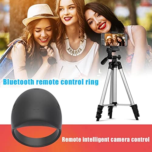 NC מכשיר לביש רב -פונקציונלי טבעת חכמה טלפון סלולרי טבעת בלוטות 'שלט רחוק Bluetooth 5.0, שחור