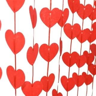 5 מיתרים אדום לב אדום גרלנד רומנטי, אירוסין או קישוט של בייבי בייוור