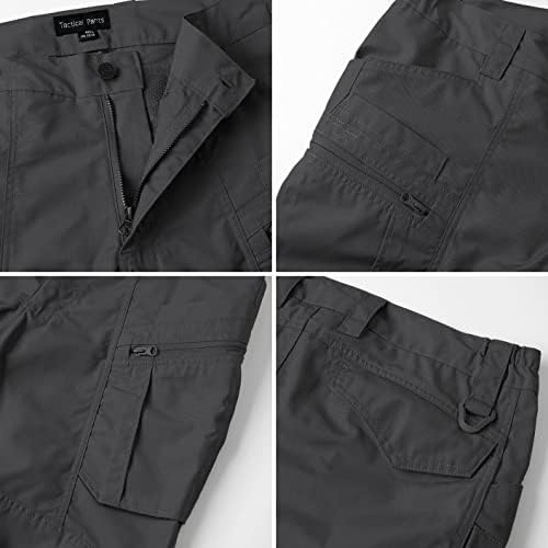 מכנסיים טקטיים קלים של גברים קלים משקל קלים מכנסי מטען צבאיים מכנסי טיול חיצוניים עמידים במים מכנסי עבודה