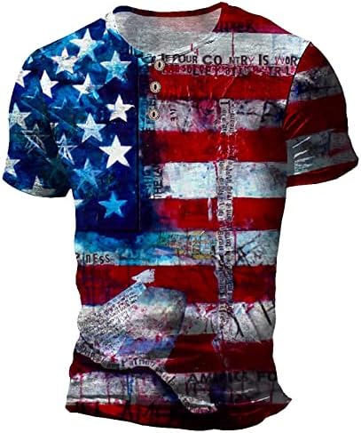 2023 דגל אמריקאי חדש דגל אמריקאי פטריוטי שרוול קצר יום עצמאות יום חולצת חולצה צמרת צווארון גולף