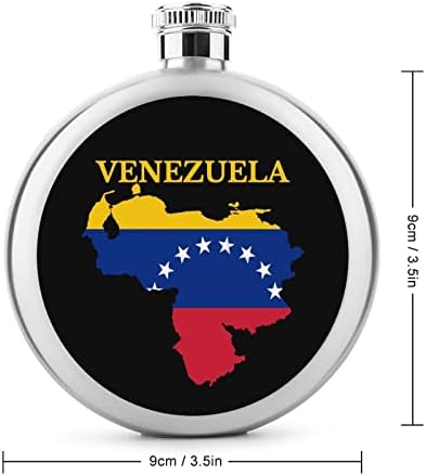ונצואלה מפת דגל מודפס ויסקי צלוחיות נירוסטה נייד יין בקבוק אלכוהול משקאות נשים גברים אחת גודל