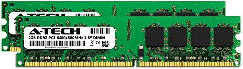 A-Tech 4GB DDR2 800MHz UDIMM PC2-6400 CL6 1.8V DIMM DIMM שאינו ECC מודולי זיכרון זיכרון שולחן עבודה