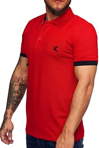 סולי האקס גברים של גולף פולו חולצות צבע בלוק טניס חולצה קצר שרוול מזדמן עבודת חולצה מוצק אדום שחור מ