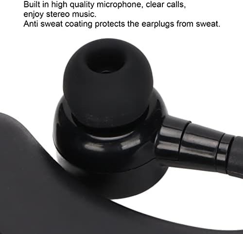 אוזניות Bluetooth באוזן אחת, אוזניות ספורט מסוגננות V9 רעש אלחוטי מבטל 180 ° אוזניות מתכווננות אוזניות