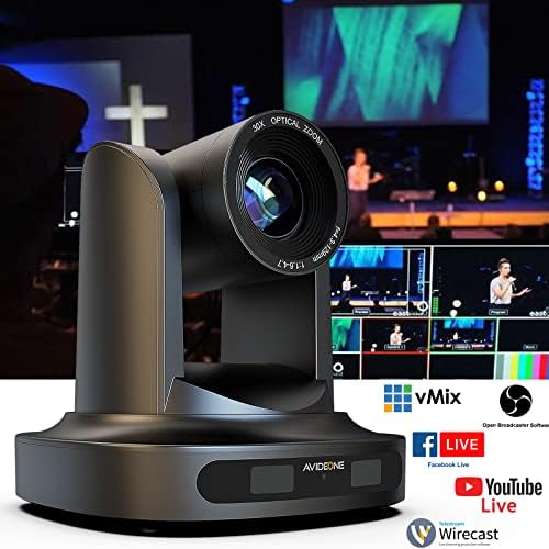 Avideone PTZ Church מצלמת סטרימינג חי POE 30X זום אופטי X2, Camera Ptz Camer