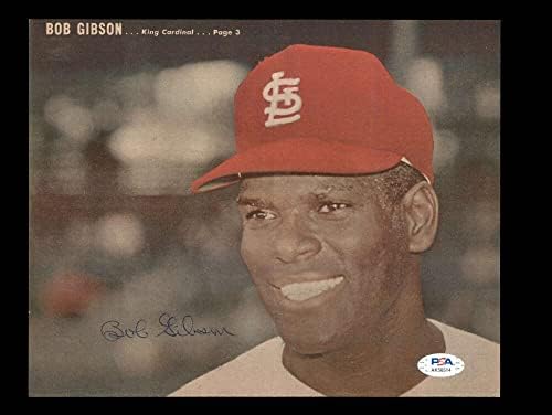 Bob Gibson PSA DNA COA חתום 8x10 צילומי וינטג 'קרדינלים - תמונות MLB עם חתימה