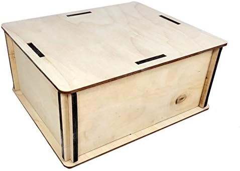 ערכת מארז קופסאות עץ מעץ בגודל DIY בגודל AMP - 6 x 7 x 3.25 - קל להרכבה!