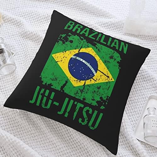 KADEUX BRAZILIAN JIU JITSU Flag Fillow תוספות כריות זריקה 18x18 אינץ 'הכנס כיסוי כרית זריקה מרובע