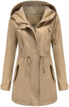 מעילי נשים מעיל גשם מוצק ז'קט שרוול ארוך פעיל מעיל ספורט בגדי ספורט אופנה מעיל חורף קל משקל קל