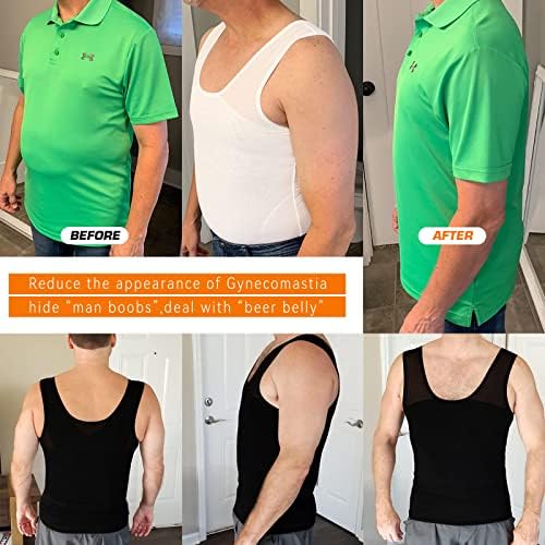 חולצת דחיסה לגברים אפוד מעצב גוף הרזיה כדי להסתיר את עיצוב הבטן