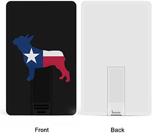 דגל בולדוג צרפתי טקסס דגל USB 2.0 מכרידי פלאש מכשירי זיכרון צורת כרטיס אשראי