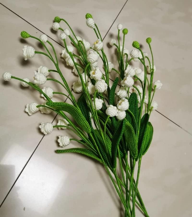 דן 10 יח ' חבילה יד סרוג חוט סרוגה שושן של עמק פרחים מלאכותיים זר עבור בית תפאורה גן