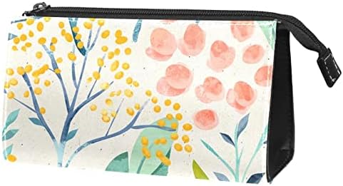 תיקים קוסמטיים של Tbouobt לנשים, איפור תיקי טיול מארגן אביזרי תיקים, פרח פרחוני אביב