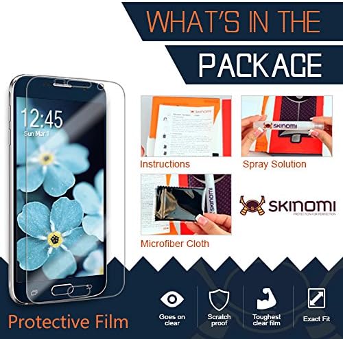 Skinomi מגן עור מלא בגוף התואם ל- Huawei Mediapad T3 7.0 TechSkin כיסוי מלא סרט HD Sill