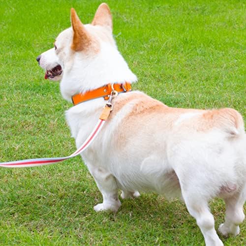 צווארון כלב עור רך מרופד נושם מתכוונן טקטי אטום למים צווארון חיות מחמד עם אבזם מתכת עמיד לכלבים קטנים