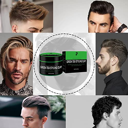 NPKGVIA סטיילינג תה ירוק משחת שיער לגברים פלאפי טבעי ושיער לאורך זמן ג'ל לחות וטיפול טבעי 80