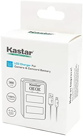 Kastar 2-Pack VW-VBG070 סוללה ו- LED2 מטען USB תואם ל- Panasonic AG-AF105A AG-AC130 AG-AC130A