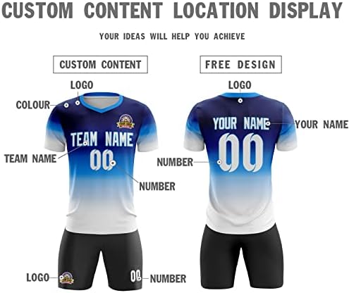 מכנסי ג'רזי בכדורגל מותאמים אישית חולצות כדורגל למבוגרים בהתאמה אישית עם לוגו מספר שם הקבוצה