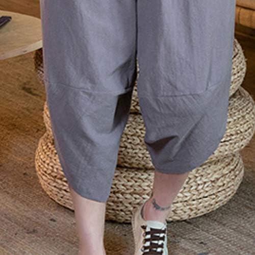 מכנסיים קצרים קצרים אופנה נוחה כותנה-קנבוס חליפת שרוול מזדמן חליפות גברים קיץ חליפות ותפאורות אפור
