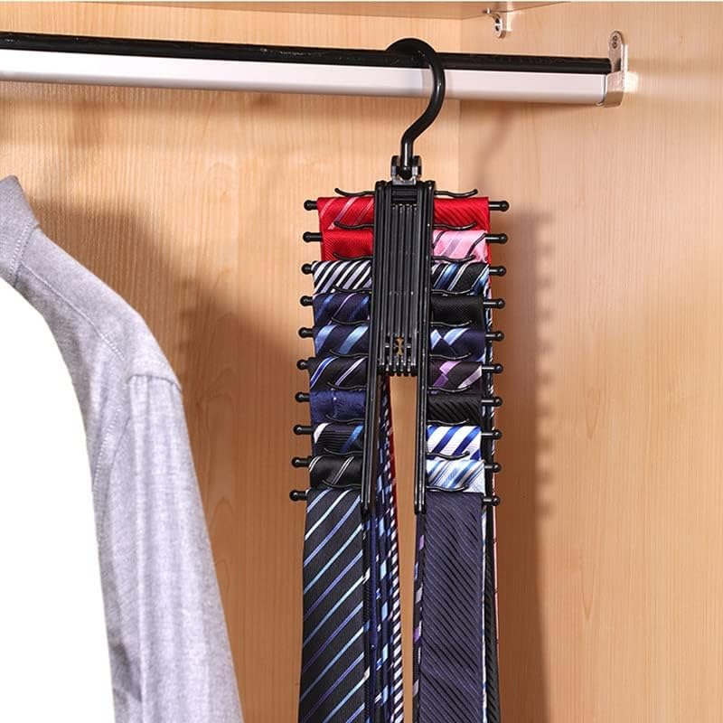 N/A מתלה לאחסון עניבה מתכווננת סיבוב 360 מעלות עניבת בית עניבה על חגורת משי משי משי אמצעי אחסון ארון חפץ