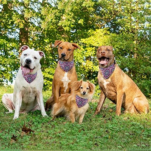 כלב בנדנה בוהו דפוס צווארון כלבים משולש כלב צעיף כלב מתכוונן ביקבי כלבים לגורים קטנים בינוניים גדולים