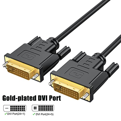 כבל DVI 25ft, DVI לכבל DVI-D כבל DVI-D באורך 25 רגל תמיכה כבל DVI 1080p למחשב, מחשב, מחשב נייד, צג,