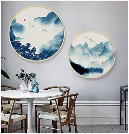 MKKM תליוני קיר חידוש, סלון ציור דקורטיבי מרפסת תלייה ציורים סינית עתיקה מסעדת ציור ציורי ציורי עץ מלא