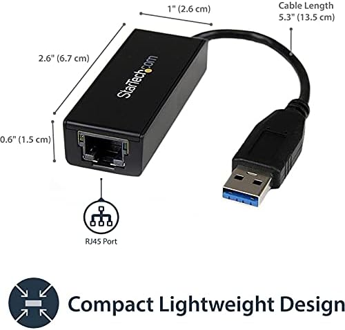 Startech.com DisplayPort למתאם VGA ו- USB 3.0 ל- Gigabit Ethernet מתאם עבור Windows ו- Mac-100/1000