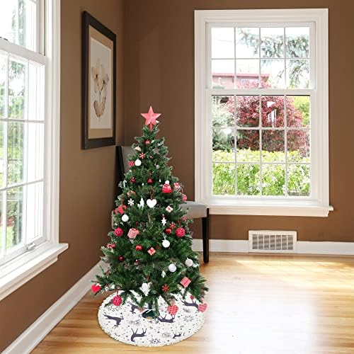 חצאיות עץ עץ חג המולד של Xollar בגודל 48 אינץ 'גדולות, קישוטי חג מולד חיצוניים מקורה מחצלת עץ לחופשת
