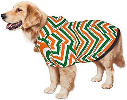 קפוצ'ון גדול של כלבים גדולים-ירוק-קו-קו-פטריק סוודר בגדי חיות מחמד עם מעיל תלבושת חתולים רכה XX-LAGE